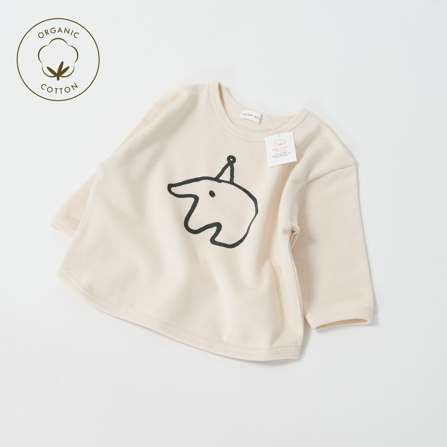 The elephant big sweatshirt (creme brulee)