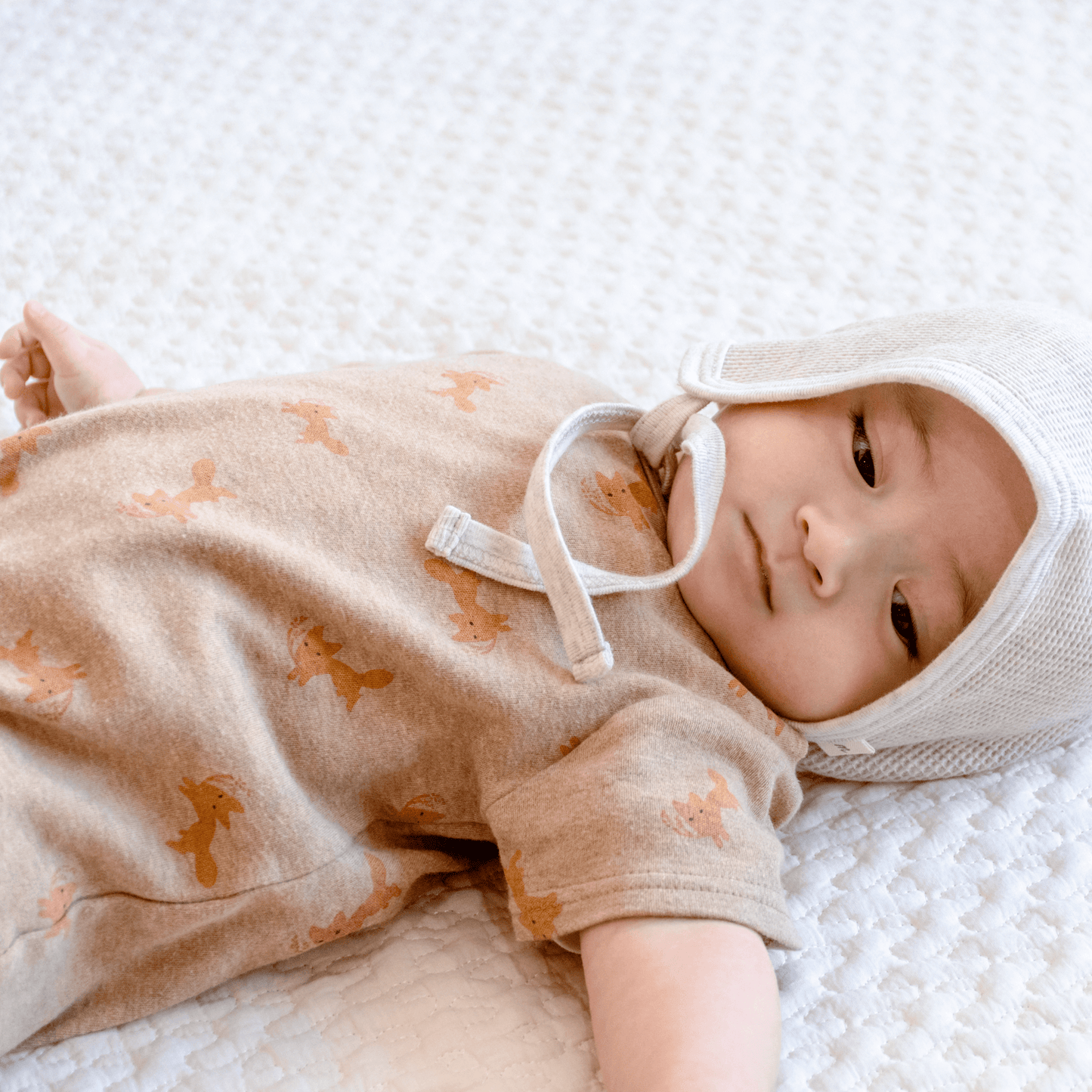Fox and wheat rompers(brown)