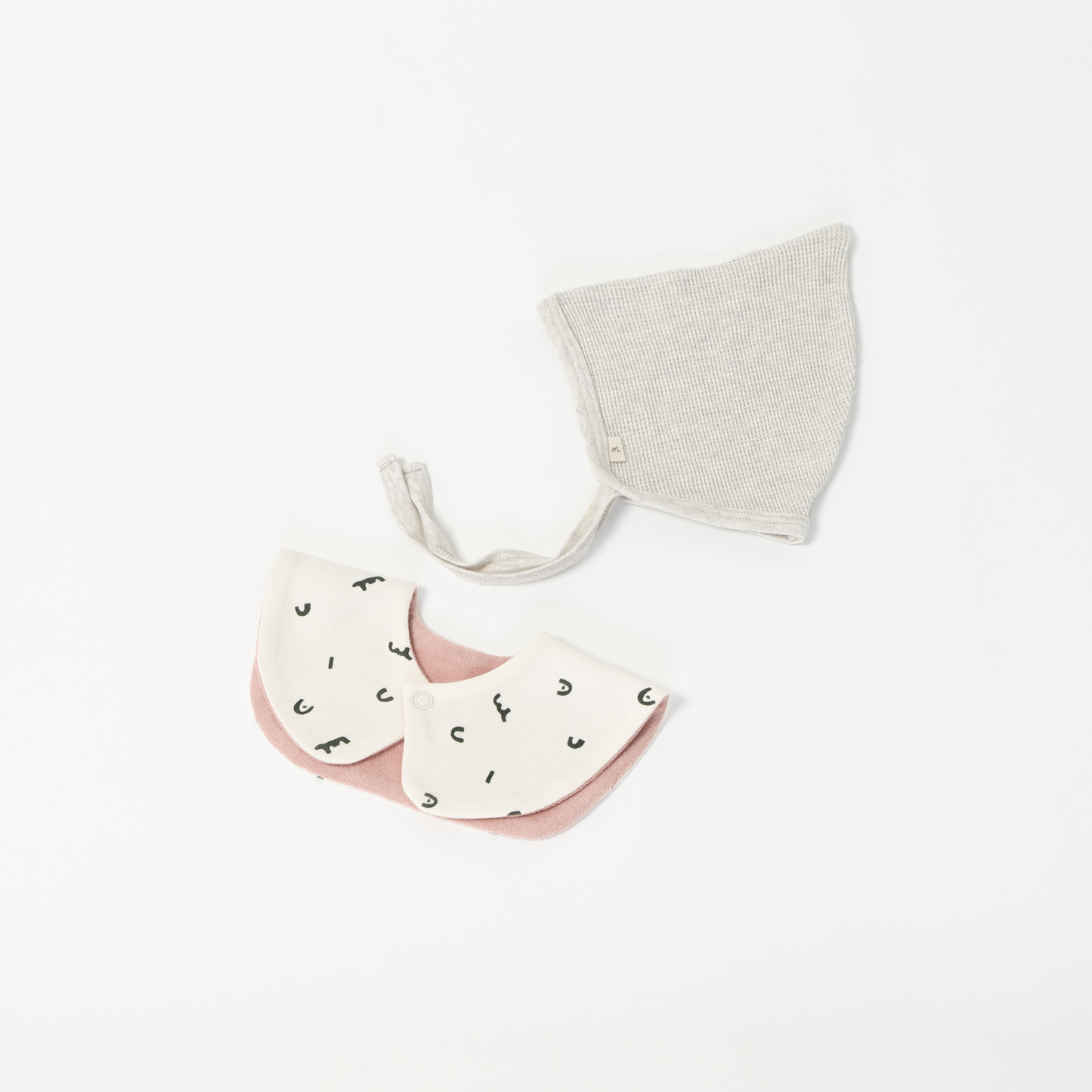 GIFT SET_Bonnet&Bib (pink)
