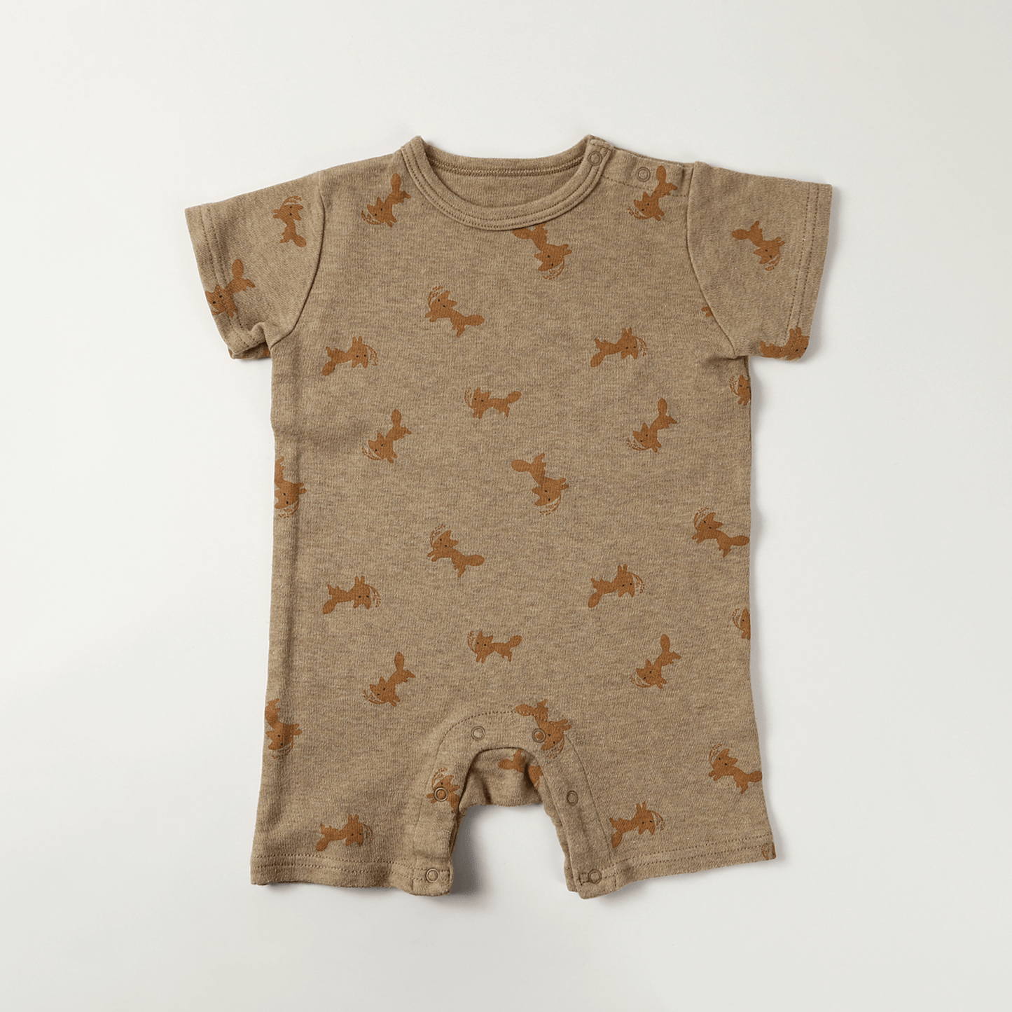 Fox and wheat rompers(brown)