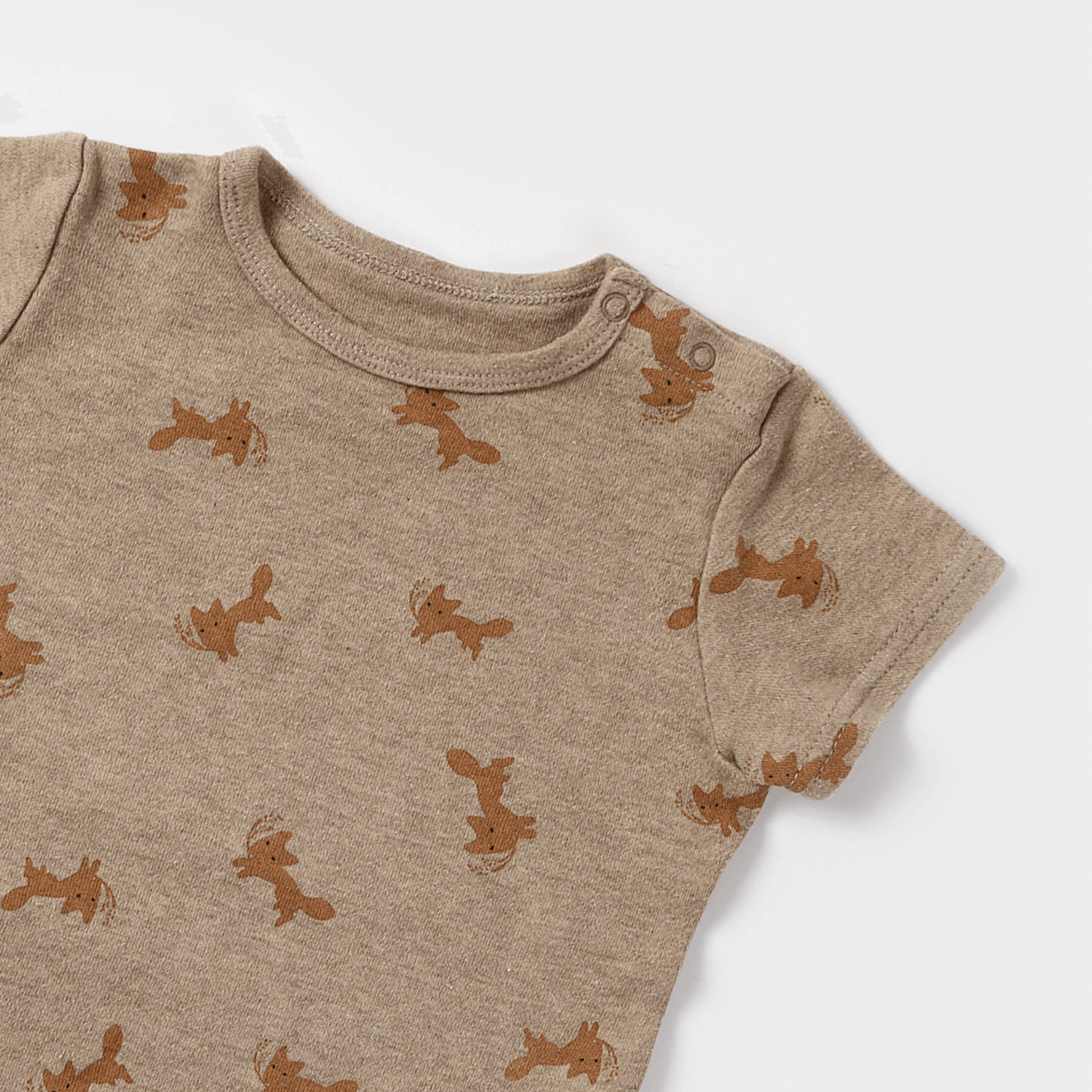 Fox and wheat rompers(brown)
