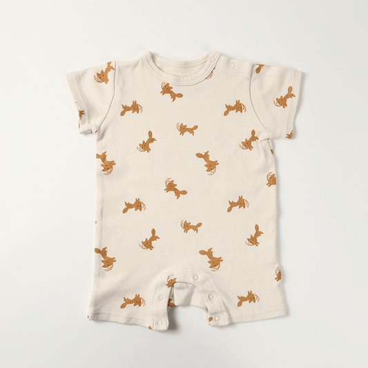 Fox and wheat rompers(ivory)