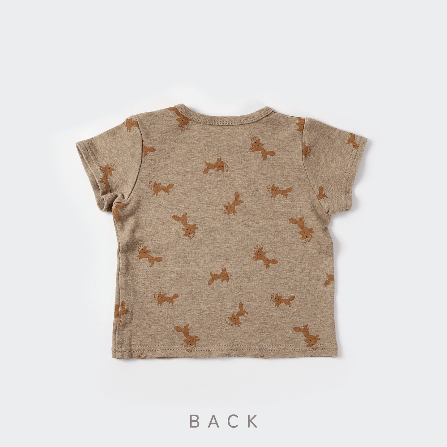 Fox and wheat tee shirt(brown)