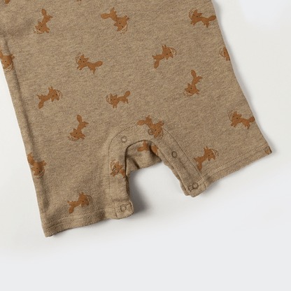 Fox and wheat rompers(brown)