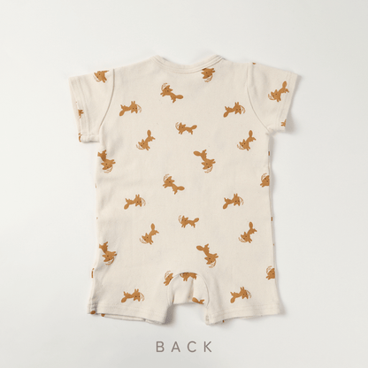 Fox and wheat rompers(ivory)