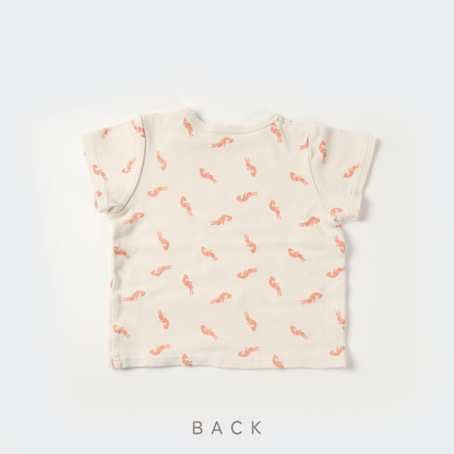 Shrimp tee shirt(pink)